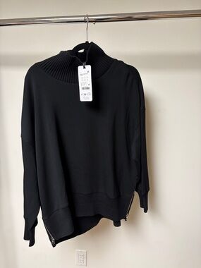 Varley barker high neck sweat black